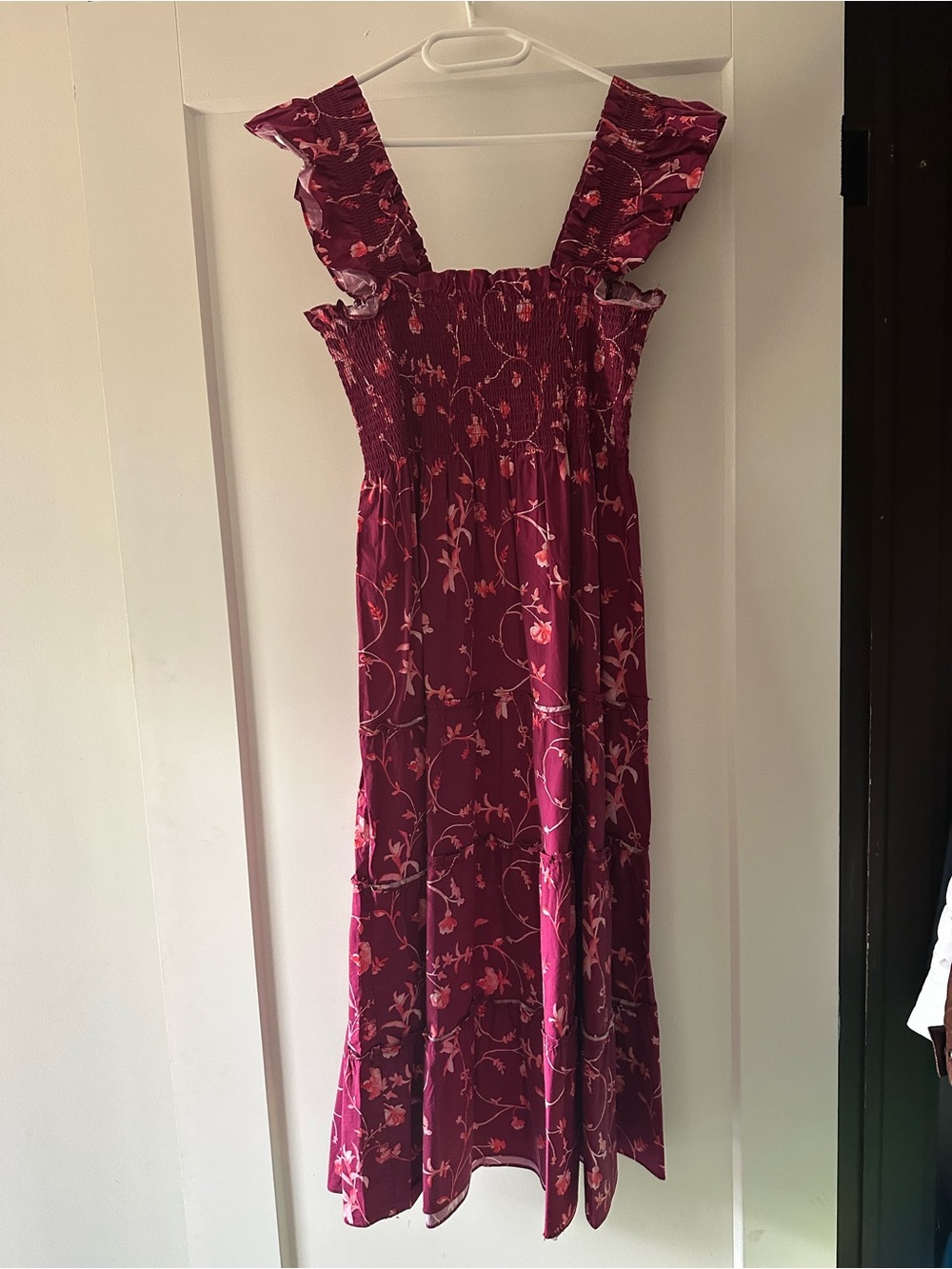 Hill House Wine Floral Midi Dress